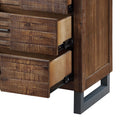 Reclaimed Oak 3 Drawer Nightstand Oak 3 Drawers Bedroom Rectangle Transitional Acacia Drawers Oak Wood