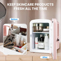 4L Portable Mini Fridge Warmer And Cooler Six 12Oz Cans Compact Refrigerator, 100% Freon Free & Eco Friendly, 4 L, Pink Pink Polypropylene