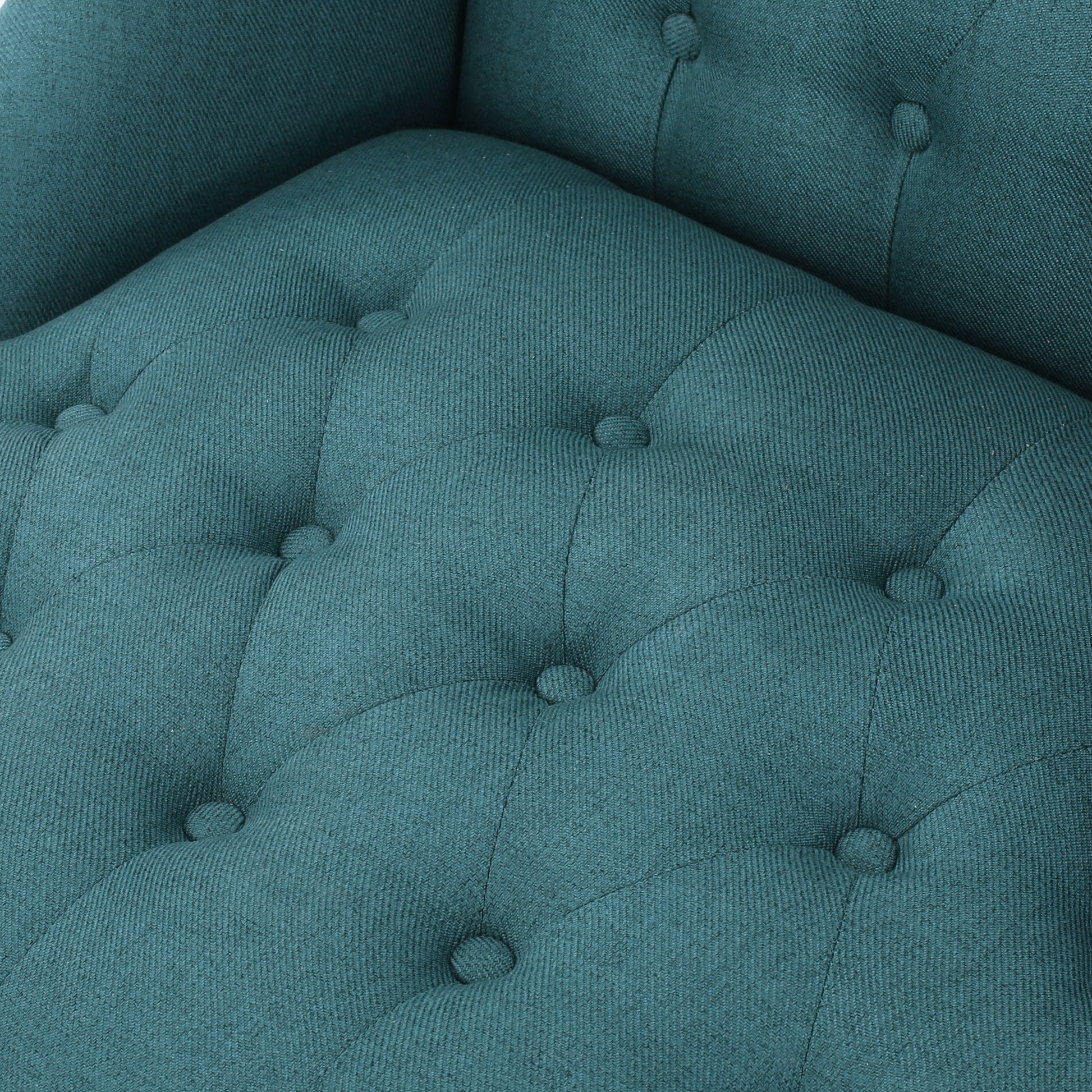 Upholstered Wingback Chair Teal Fabric