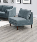 6Pcs Modular Sofa Set 4X One Arm Chairs 1X Armless Chair 1X Ottoman Living Room Furniture Mineral Color Morgan Fabric Grayish Primary Living Space Cushion Back Classic,Contemporary,Modern Modular