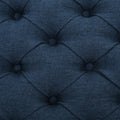 Guernsey Ottoman Navy Blue Fabric