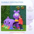 Qaba Caterpillar Climbing Tunnel For Kids Climb N Crawl Toy Indoor & Outdoor Toddler Play Structure For 3 6 Years Old, Purple Purple Plastic