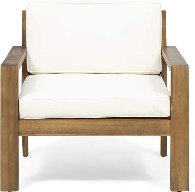 Santa Ana Club Chair Cream Acacia Wood