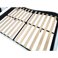 Faux Leather Upholstered Platform Bed Frame With Led Lighting, Bluetooth Connection To Play Music Control, Backrest Vibration Massage, Curve Design, Wood Slat Support, Exhibited Speakers,King Size Box Spring Not Required King White Mdf