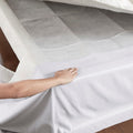 Wrap Around Adjustable Bedskirt White One Size White Microfiber