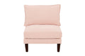 Contemporary 5Pcs Modular Sectional Set One Arm Chairs Armless Chair Ottomans L Shaped Sectional Blush Pink Morgan Fabric Pink Primary Living Space Cushion Back Classic,Contemporary,Modern Modular