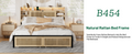 Bed Frame Queen Size With Storage Headboard And 2 Drawers, Upholstered Platform Bed With Charging Station And Led Light, Heavy Duty Frame Support, No Box Spring Needed, Noise Free, Natural Box Spring Not Required Queen Natural Metal Bedroom Modern Bed