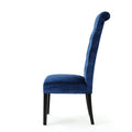 George Hi Back Kd Dining Chair Navy Blue Velvet