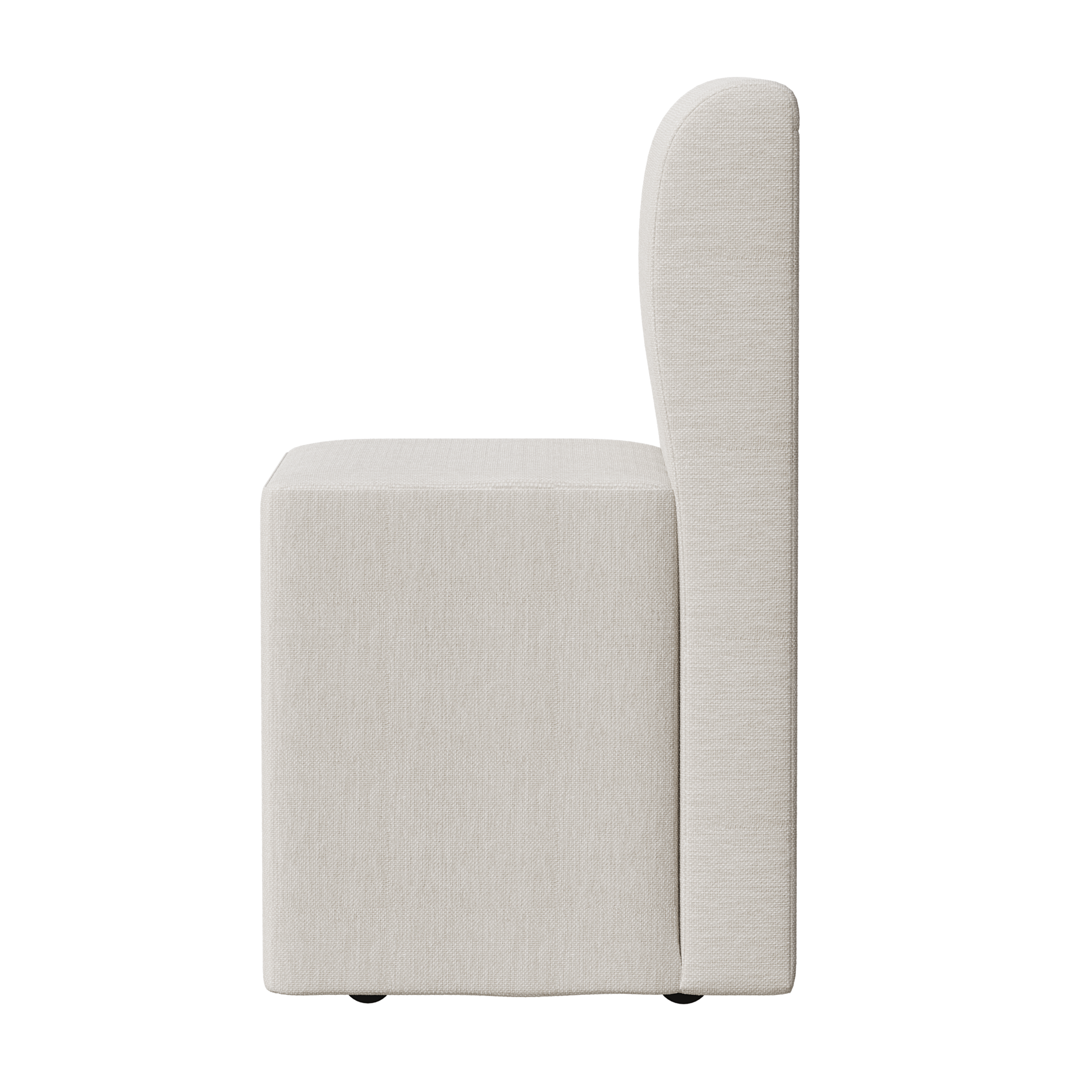 Two Piece Set Of Wheeled Dining Chairs, Modern Rolling Dining Chairs, Footstools With Wheels, Suitable For Bedrooms, Reading Rooms, Living Rooms, Beige Linen Chairs Beige Foam Linen