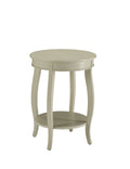 Aberta Antique White Finish Accent Table Antique White Synthetic Wood