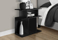 Accent Table, Side, End, Nightstand, Lamp, Living Room, Bedroom, Black Laminate, Contemporary, Modern Black Particle Board