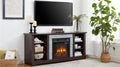 Faux Stacked Stone Tv Media Stand With Open Storage Modern Entertainment Console Space With 18