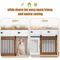 Heavy Duty Furniture Style Dog Cage Wooden Dog Cage Double Door Dog Cage Side Cabinet Dog Cage Dog Crate 44 1 2