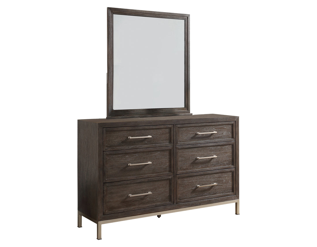 Broomfield Dresser And Mirror Dark Brown Dark Brown Wood