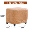 Synthetic Leather Upholstered Swivel Chair, 360 Swivel Comfort Round Armchair, Single Sofa Chair With Lounge Seat For Bedroom Office Reading Space, Set Of 1 ,Brown Yellow Brown Yellow Wood