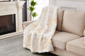 Luxury Chinchilla Faux Fur Gilded White Throw Blanket 60