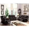 Zuriel Motion Sofa, Brown Synthetic Leather Lv52280 Brown Upholstered 3 Seat