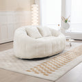 Coolmore Bean Bag Sofa Lazy Sofa Durable Comfort Lounger High Back Bean Bag Chair Couch For Adults And Kids, Indoor & Outdoor, Accent Floor Soft Lounge Chair Beige Chenille Beige Foam Chenille 2 Seat