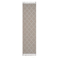 Naar Guros Collection 2X8 Ivory Trellis Indoor Outdoor Area Rug Ivory Polypropylene