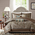 6 Piece Duvet Cover Set King Multicolor Polyester