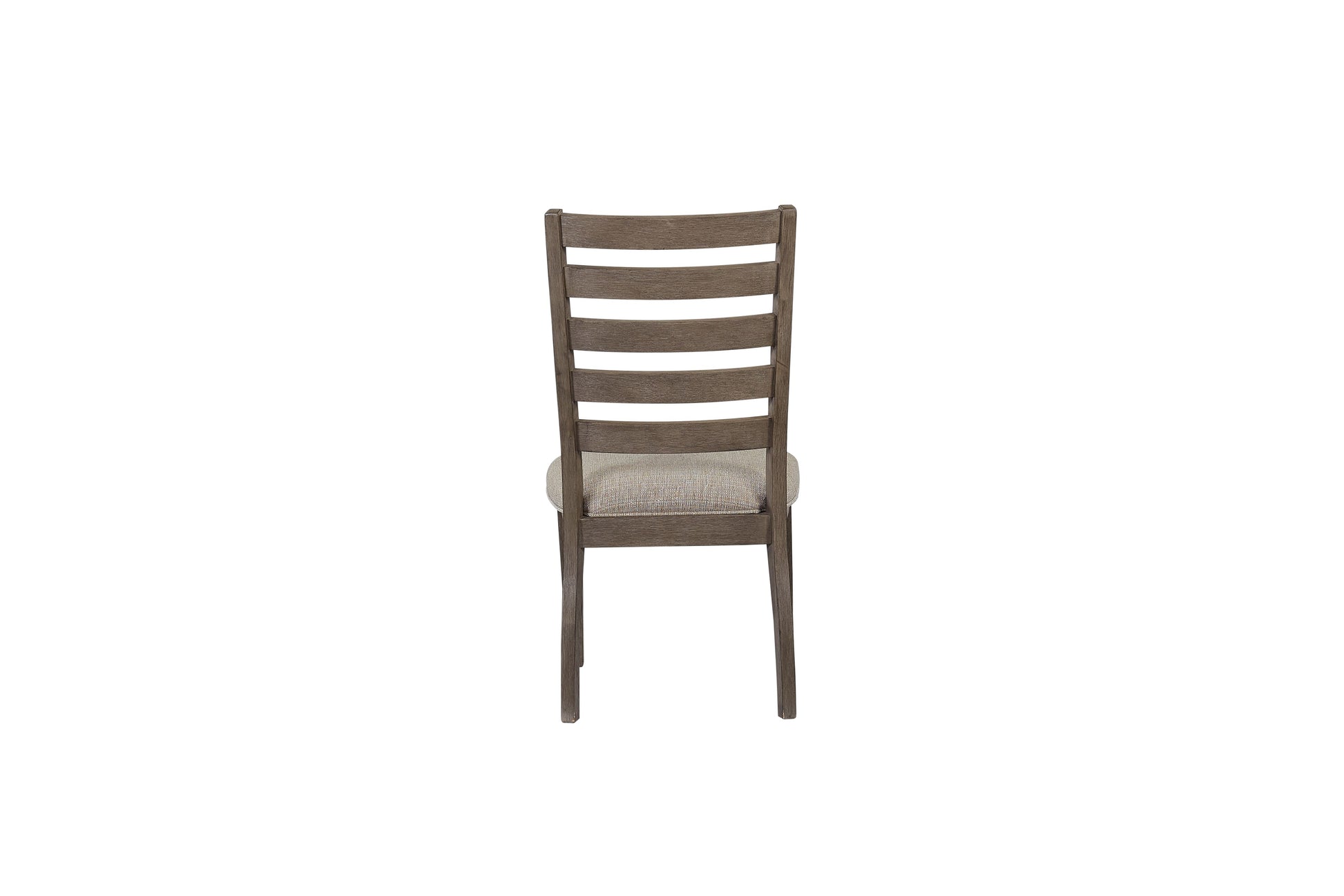 Casual Side Dining Chair W Ladder Back Set Of 2 Gray Solid Wood Mdf