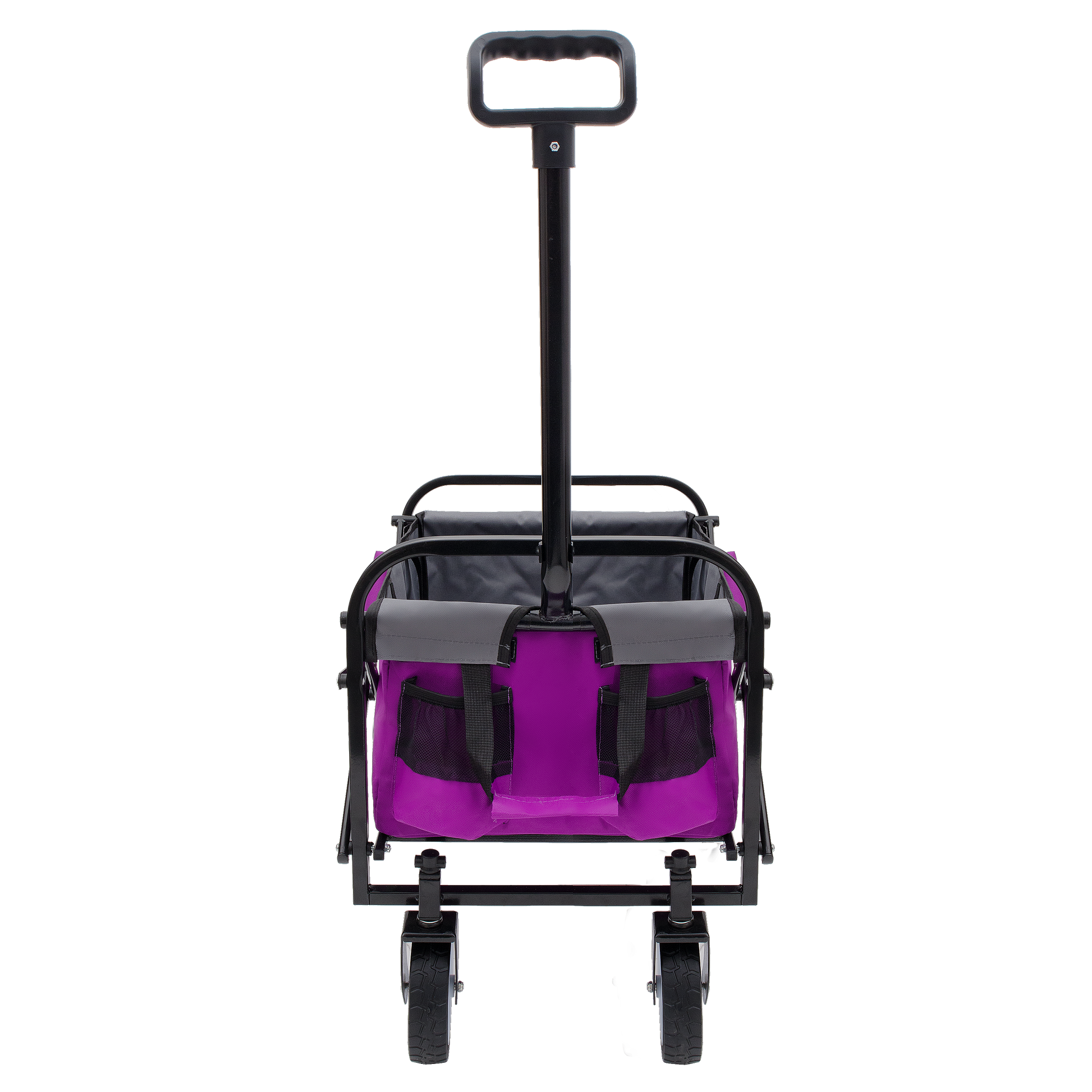 Minimeetall Strapcollapsible Foldable Wagon Cart With Strapping System Beach Wagonutility Cartutility Wagon Grocery Cart For Camping Shopping Sports Gardeing Fishing Supports 225Lbs Purple Purple