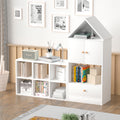 Versatile Children'S Bookshelf With House Shaped Design, Multi Functional Storage For Books And Toys, Adjustable Placement, Durable Kids Organizer For Playroom Or Bedroom Easy Assembly & Safe For