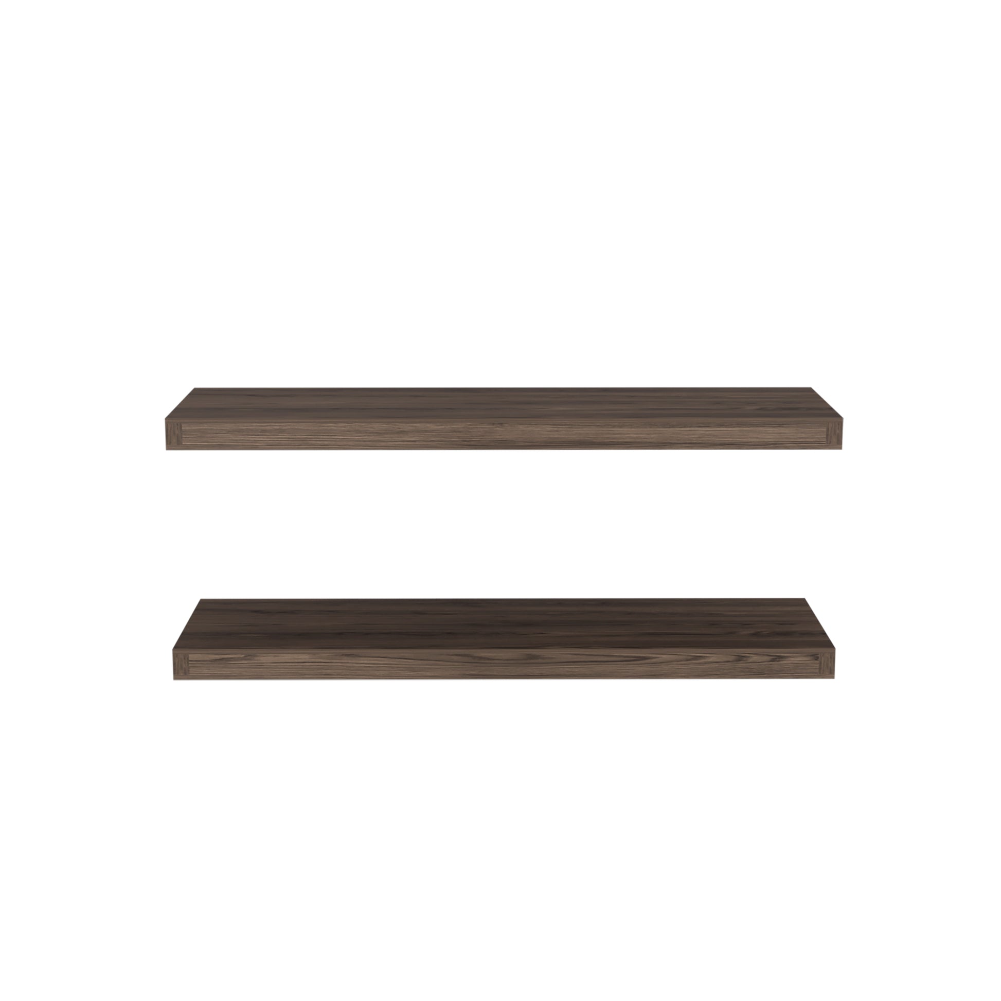 Ecco 31.5" Wide Floating Shelves Set Of 2, Shelves For Wall Decor For Bedroom, Bathroom Storage Shelves, Book Shelves For Living Room 2 Or Less Brown Horizontal Primary Living Space Open Back Modern