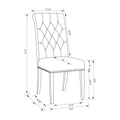 Set Of 2 Fabric Upholstered Dining Chairs, Beige Solid Beige Dining Room Rectangular Dining Chairs Set Of 2 Mdf,Polyester