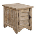 Ludin Taupe Chair Side Table Taupe Solid Wood