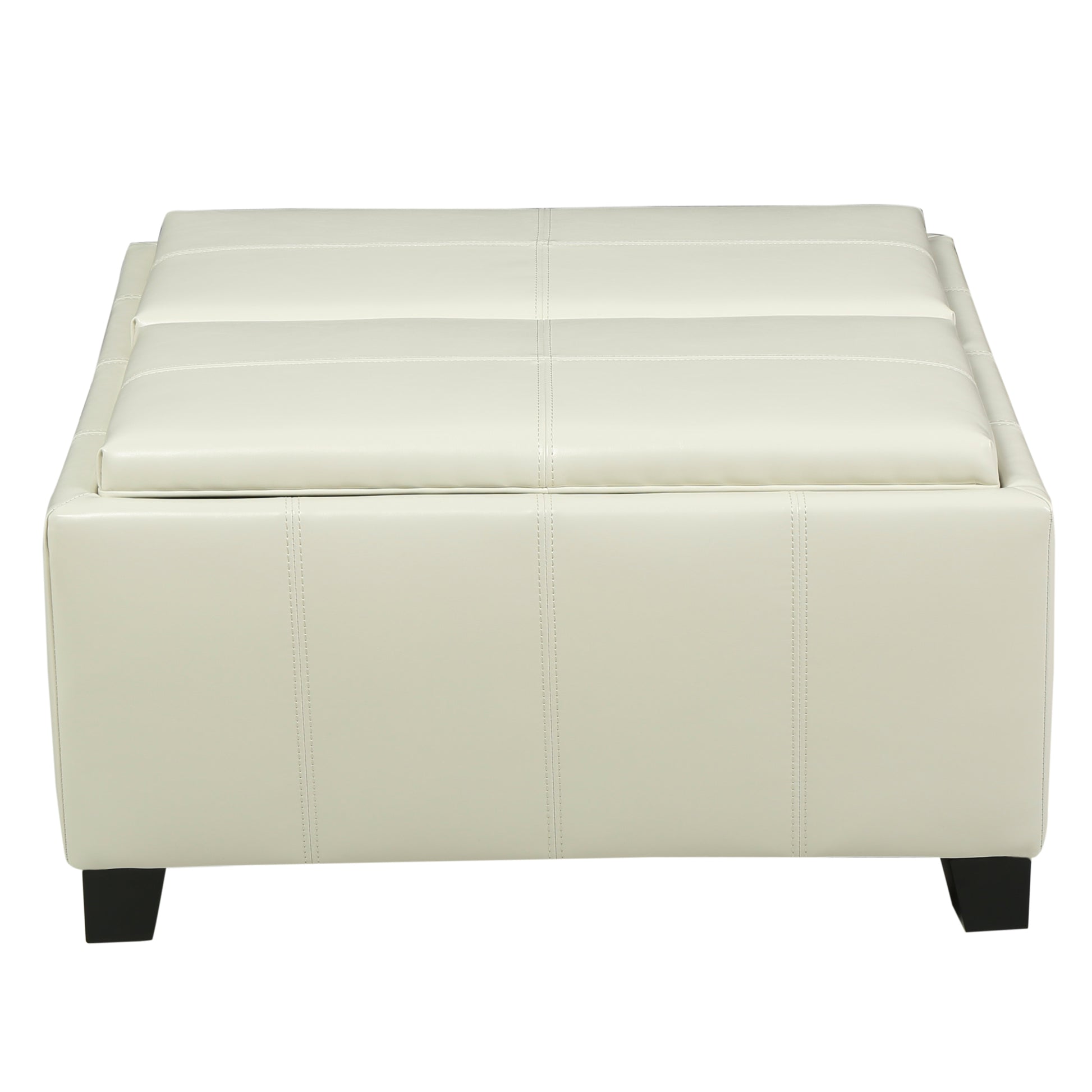 Mansfield Ottoman Ivory Pu