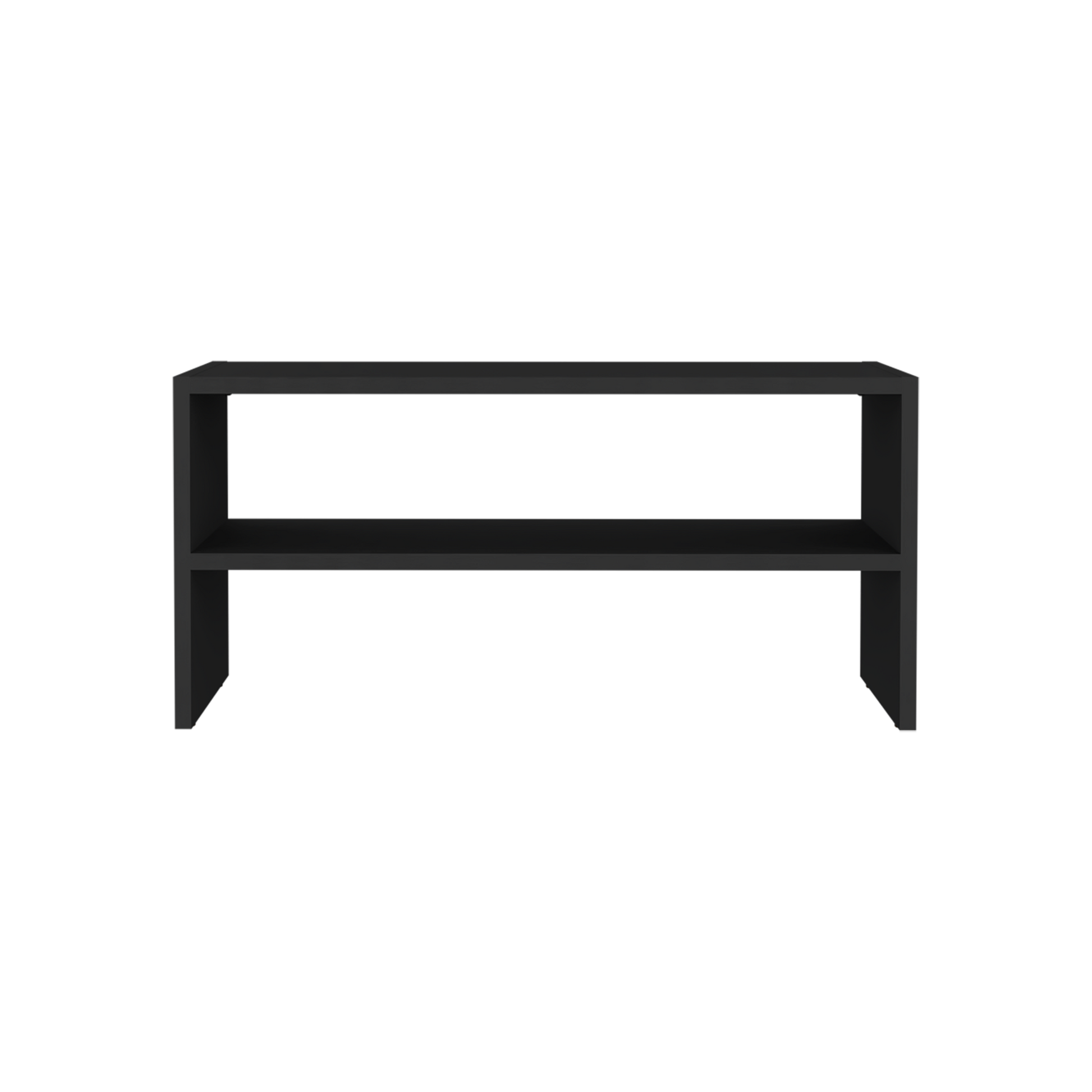 Stackable Shoe Rack Howard, Bedroom, Black Black Modern Engineered Wood