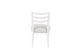 Ladderback Side Dining Chair Is Ocean Colored Finish Set Of 2 White Solid Wood Mdf