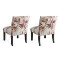 Verma Red Floral Accent Chair Red Foam Engineered Wood
