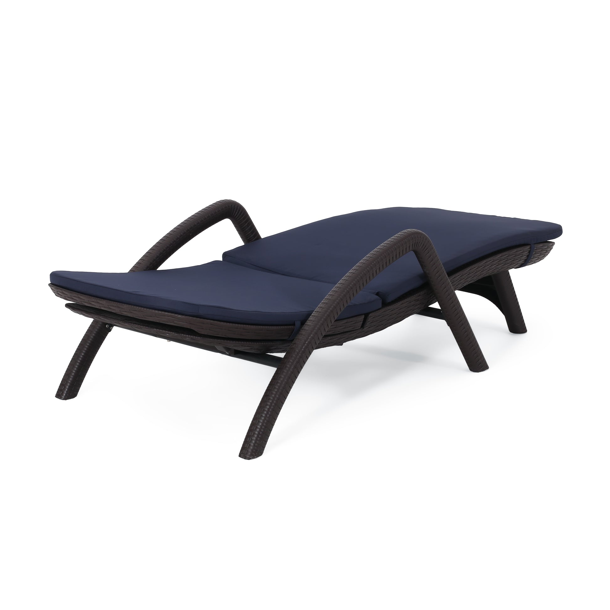 Mikael Chaise Lounge With Cushion Dark Brown Polypropylene