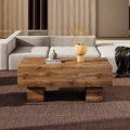 This Modern Rectangular Coffee Table Features A Stylish Wood Color, Making It An Ideal Addition To Any Living Room Or Apartment, And Measures 43.3 
