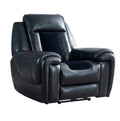 Clark Blanche Black Velvet Power Recliner With Led Black Fabric