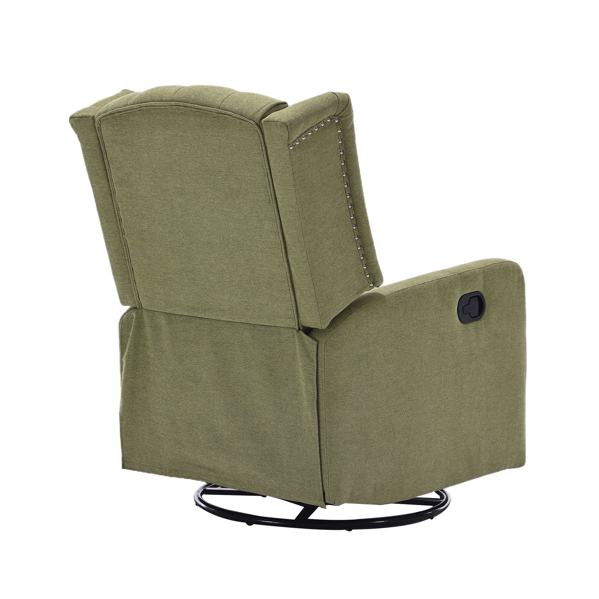 Coolmore Rocking Recliner Chair,360 Degree Swivel Nursery Rocking Chair,Glider Chair,Modern Small Rocking Swivel Recliner Chair For Bedroom,Living Room Chair Home Theater Seat Ovive Green Olive Green Linen