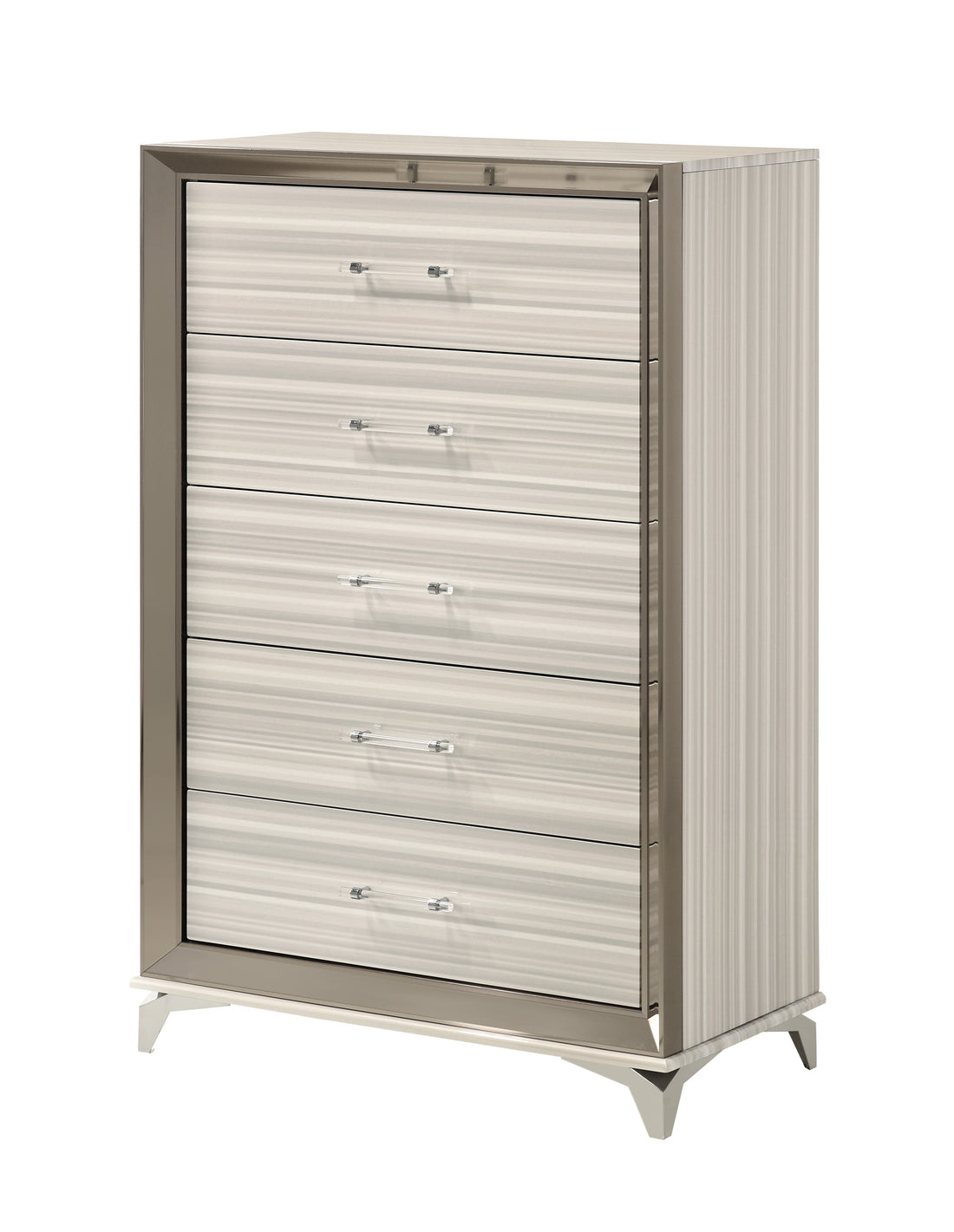 Star White Chest White Solid Wood Mdf