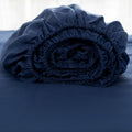 Fitted Queen Sheet 1 Pc, Bed Sheets Queen Size, Linen Sheets Queen Size, Hotel Sheets Navy Linen