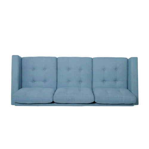 3 Seater Sofa Blue Fabric 3 Seat