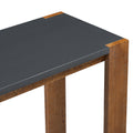 Distinctive Features Of A Minimalist Console Table With Bottom Shelf And Four Legs, Suitable For Entryway, Hallway, Living Room, Foyer, Corridor Black Brown Primary Living Space American Design Shelves Mdf