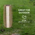 Outsunny Solar Floor Lamp, Outdoor Rattan Garden Lantern Pathway Light & Decorative Driveway Lighting With Auto On Off Led Lights For Porch, Yard, Lawn, Courtyard, Deck, Sand Brown Steel