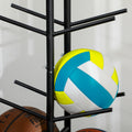 Soozier Ball Storage Rack, Vertical Basketball Rack, Steel Ball Holder Organizer For Gym Garage Classroom, 12 Ball Capacity Black Steel