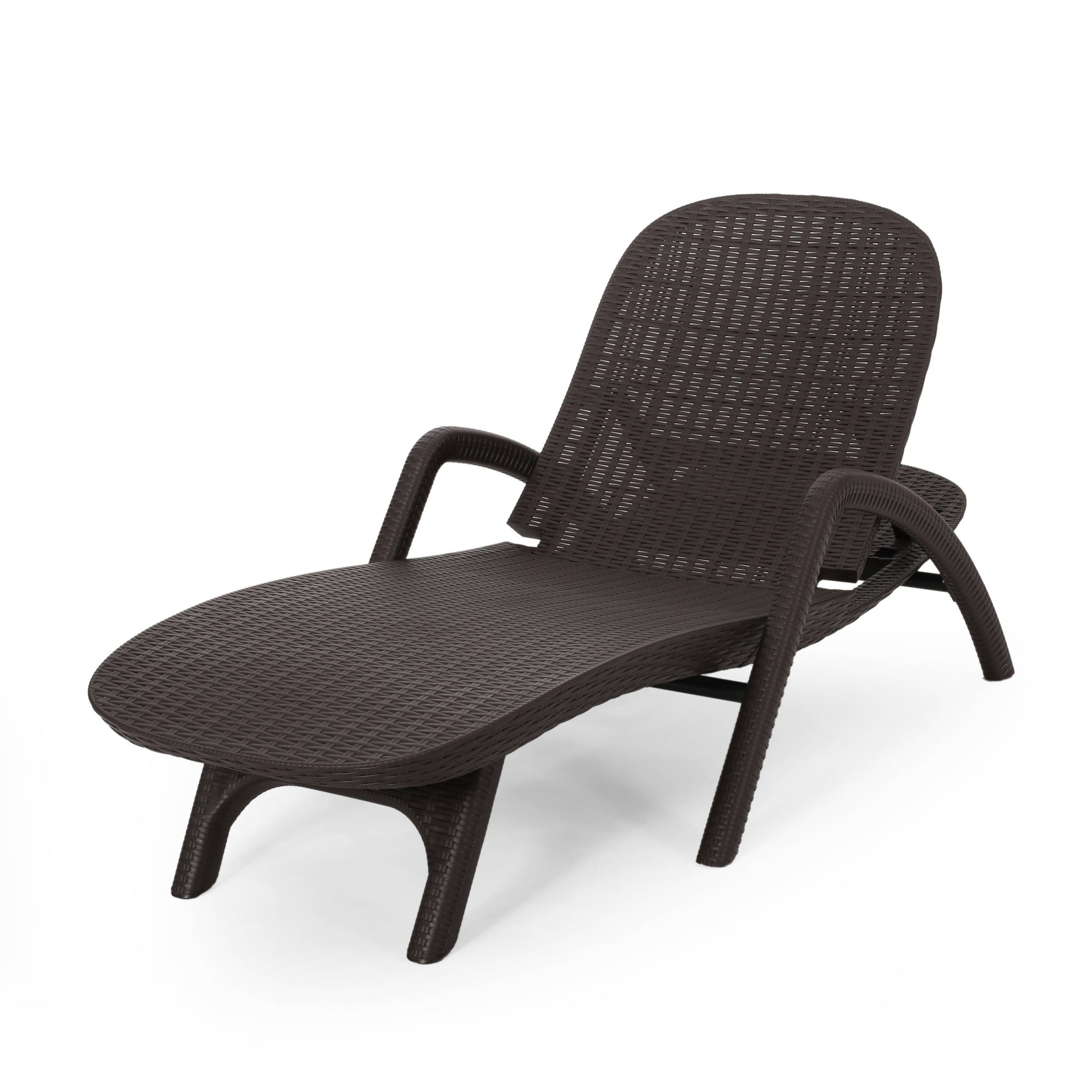 Mikael Chaise Lounge Dark Brown Polypropylene