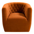 Delaney Burnt Orange Velvet Swivel Chair Burnt Orange,Orange Velvet Foam Solid Wood,Velvet