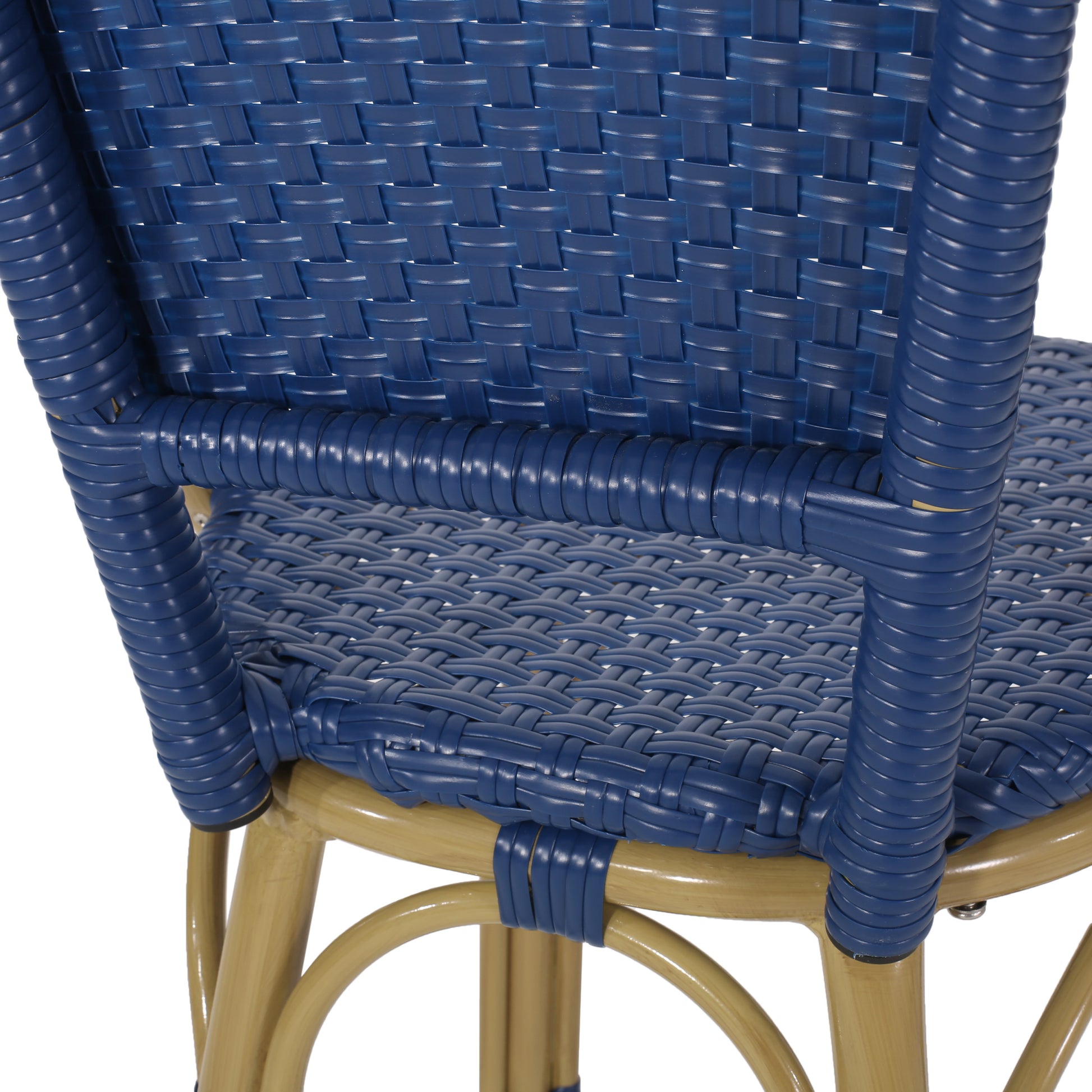 Barstool Blue Wicker