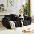 1 Seater 3 Seater 3 Seater, Combo Sofa Modern Living Room Sofa, Teddy Sofa, Wooden Frame, 7 Cushions, Apartment Sofa Furniture Black Wood Primary Living Space Pine Foam Fabric 7 Seat