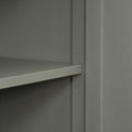 Sideboard With 4 Door Large Storage Buffet With Adjustable Shelves And Metal Handles For Kitchen, Living Room, Dining Room Antique Gray Antique Gray Solid Wood Mdf