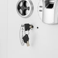 White Biometric Wall Safe White Steel